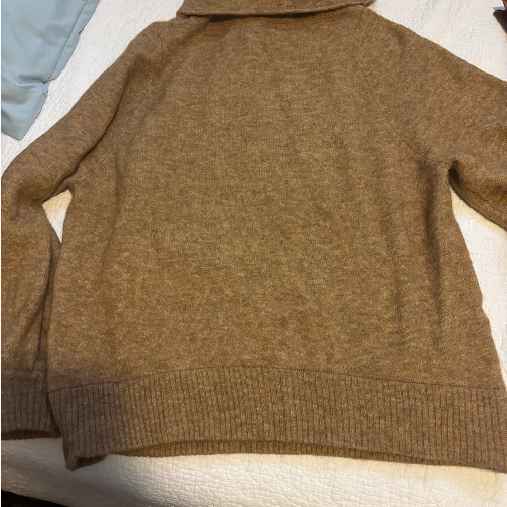 Babaton Tan Cowl Neck Sweater